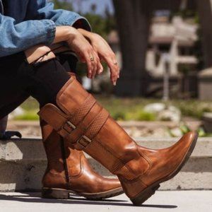 ROAN by Bed Stu Riding Boot DATE Knee High Brown Women's 9 NEW MSRP $149